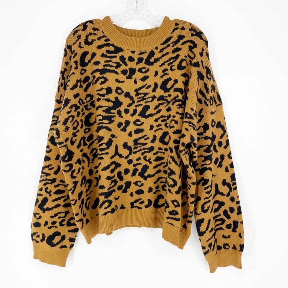 NWT Boutique Leopard Sweater Size 1XL/2XL